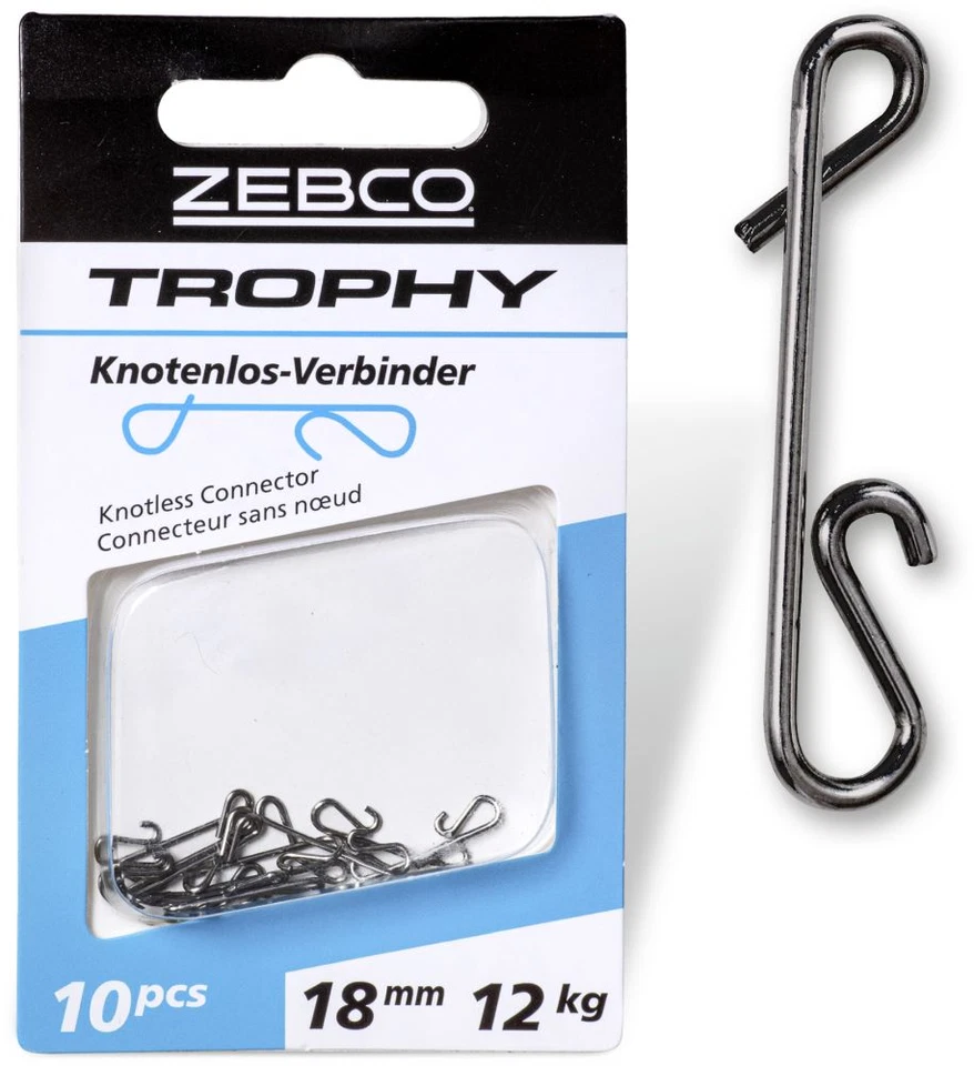 ZEBCO TROPHY Knotenlos-Verbinder 8kg-26kg No Knot Verbinder Schnurverbinder