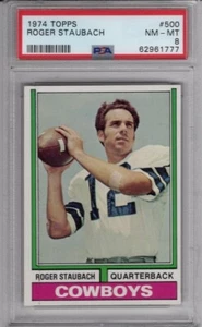 1974 Topps #500 Roger Staubach PSA 8 Cowboys - Bild 1 von 2