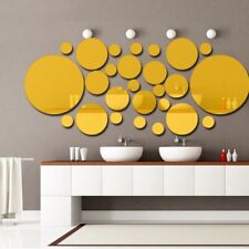 Mirror Wall Sticker Home Round Mural Removable Living-Room Decal Art Ornaments