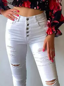 Daysie Womens Jeans Pants White - Picture 1 of 4