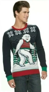 Abominable Snowman Sweater Men's Small S NEW Light-Up YETI Sweater NWT Christmas - Picture 1 of 5