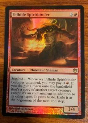 2014 Mtg Magic the Gathering Born of the Gods Foil Felhide Spiritbinder #96/165 - Image 1 of 2