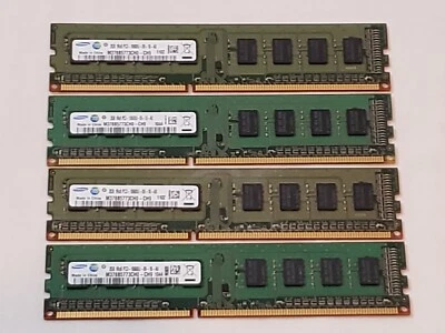 8GB (4x2GB) PC3-10600u DDR3-1333MHz 1Rx8 No ECC Samsung M378B5773DH0-CH9 Foto 1 de 3