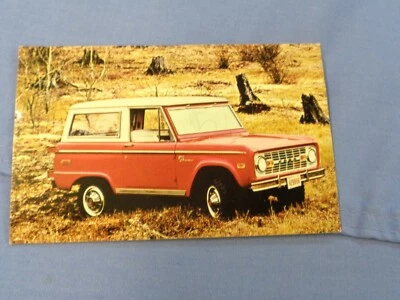 NOS 1970 Ford Bronco Post Card postcard 70 " Rugged Adventuresome Four Wheeler " - Изображение 1 из 4