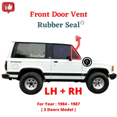 Pair Isuzu Trooper / Bighorn 3D Model (1984-1987) Front Door Vent Rubber Seal - Image 1 of 4