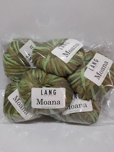 6 x Lang Yarns Moana Yarn 50g Balls. 50% Cotton 50% Acrylic. Made In Italy. NEW. - Picture 1 of 6