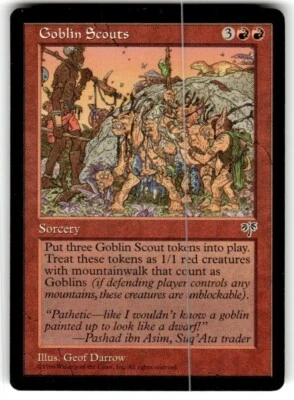 Goblin Scouts (MTG - Mirage) Light Play Normal English - Image 1 of 2