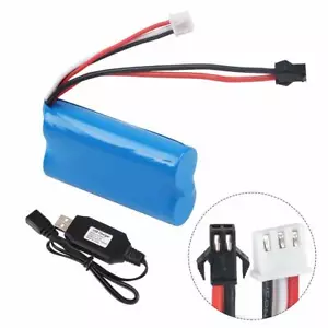 7,4V 1500mAh Batería Batería Batería 15C SM Plug con Cable de Carga USB para RC Car Boat - Imagen 1 de 7