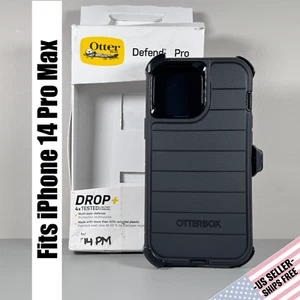 OtterBox Defender Case for iPhone 14 Pro Max - Black | Holster Clip | Rugged - Picture 1 of 15