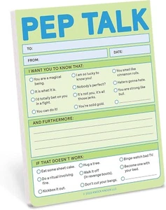 Knock Knock 1-Count Pep Talk Nifty Note Pad Funny Notepads for Coworkers Friends - Picture 1 of 6