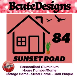 CASA COTTAGE NUMERO NOME STRADA STRADA ALLUMINIO INSEGNA DA PARETE TARGA ESTERNO CASA bh - Foto 1 di 3