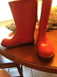 NWOB Gap Kids Red Rain Boots size 12 - Picture 1 of 6