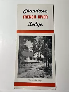 Folleto de viaje CHAUDIERE French River LODGE de colección de los años 50 North Bay ONTARIO - Imagen 1 de 15