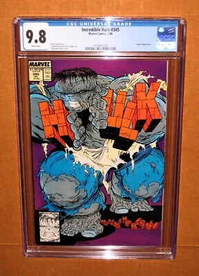 Incredible Hulk #345 CGC 9,8 ¡con páginas BLANCAS! 14pix SUPER embalaje y totalmente asegurado Foto 1 de 4