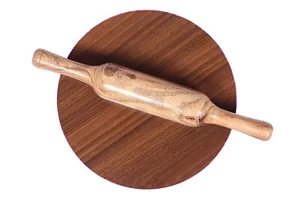 Wooden Chakla Belan set Combo - roti maker - Size/Rolling Pin/Roti - Picture 1 of 3