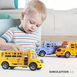 School Bus Model Car for Kids, Educational Toy with Inertia Wheel, Boys Birthday - Picture 1 of 6