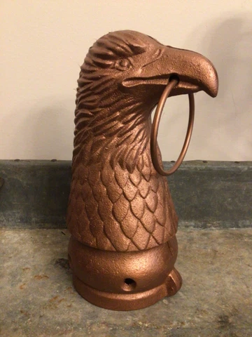 Cast Iron 12" Americana EAGLE HITCHING POST TOPPER Cover