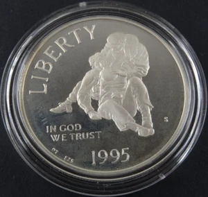 1995-S Civil War Proof Silver Dollar US Mint $1 Commemorative Capsule - Picture 1 of 4