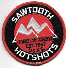 Wildland - Sawtooth Hotshots Fire Crew, Idaho  (3.5" round size) fire patch