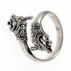 Wikingerring "Haithabu" Ring Wikinger Fingerring historisch Bronze/Versilbert