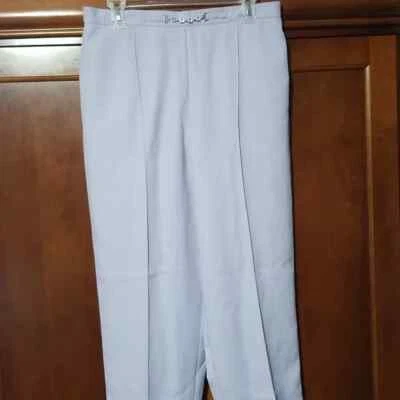 Alfred Dunner Pant Womens 16 HIgh Rise Pull On Elastic Waist Silver Chain Accent - Image 1 of 4