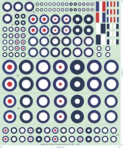 RAAF (Australian) Roundels_ 1939 - 1955 - 1/32 1/48 1/72 - Water Decal - Picture 1 of 4