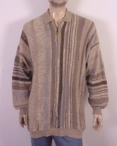 vintage 90s EUC Tundra Canada RARE 1/4 Zip Sweater Biggie Rap Coogi Style 3XLT - Picture 1 of 4