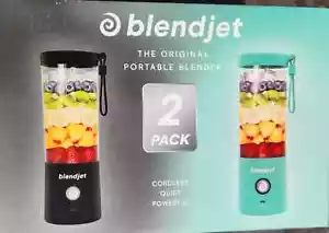 Blendjet 2 Portable Blender (2-Pack) 2024 Edition - Black & Mint - BRAND NEW - Picture 1 of 1
