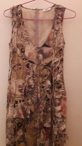 Abito Moschino RRP$890 MAI INDOSSATO autentico taglia piccola lunghezza ginocchio