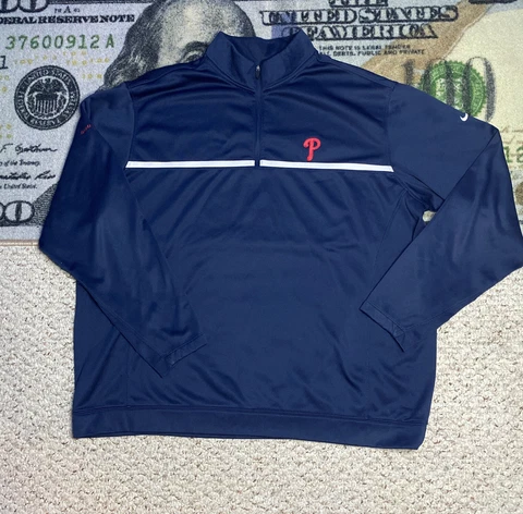 Philadelphia Phillies Nike Golf Tour Performance Zip-Up Therma-Fit Men's Large Cover