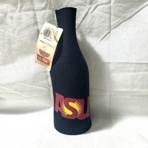 ARIZONA STATE ASU SUN DEVILS BOTTLE HOLDER COOZIE KOOZIE COOLER WITH ZIPPER NEW Cover