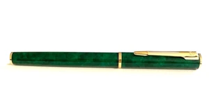 PLUMA ESTILOGRÁFICA WATERMAN APOSTROPHE JASPEADA VERDE, ACERO FINO NUEVA EN CAJA, FRANCIA - Imagen 1 de 9