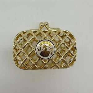 Vintage Women's Bowling League Gold Snap Coin Purse - Picture 1 of 4