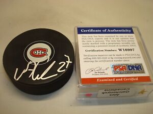 Alex Galchenyuk Signed Montreal Canadiens Hockey Puck Autographed PSA/DNA COA 1A