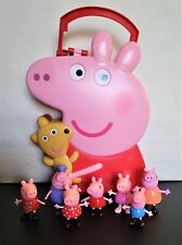 Peppa Pig and Friends Figure Mixed Lot of 7 figures and carry case