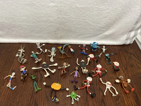 Mixed Lot Of Vintage Bendable Toys- Cartoons Products Holidays Cover