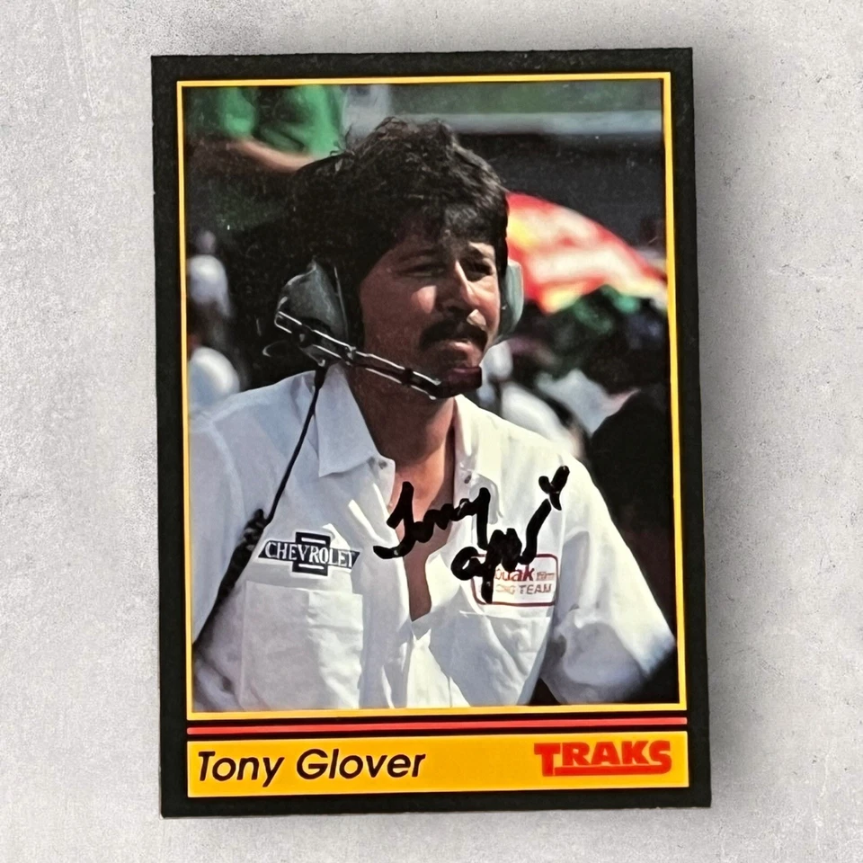 Tony Glover KODAK CHEVROLET CHIEF 1991 TRAKS #70 autographed NASCAR card - Image 1 of 1