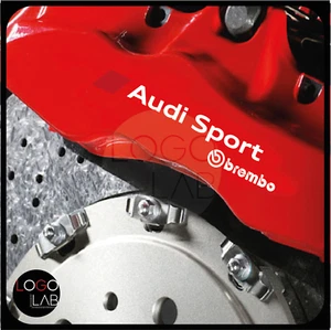 KIT 4 ADESIVI AUDI SPORT BREMBO pinze freno brembo rs3 rs4 rs5 rs6 abt - Imagen 1 de 2