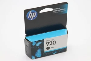 NEW GENUINE HP 920 Black Ink Cartridge for Officejet 6000 6500 7000 12/2015 - Picture 1 of 2