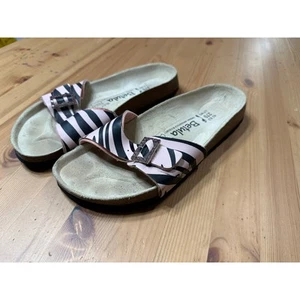 Betula Birkenstock Slide Sandals Women 42/11 Animal Print Pink Colorful Mobwife - Picture 1 of 7