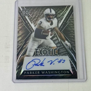 Parker Washington 2023 Leaf Exotic Leaf Rookie Auto BA-PW1 RC /10 - Picture 1 of 2