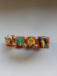 Holzarmband Heilige Goldfarbene Perlen - Bild 1 von 1