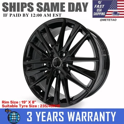 New 19" x 8" Gloss Black Rim for Toyota Camry 2021-2024 Replacement Wheel 75222 - Image 1 of 4