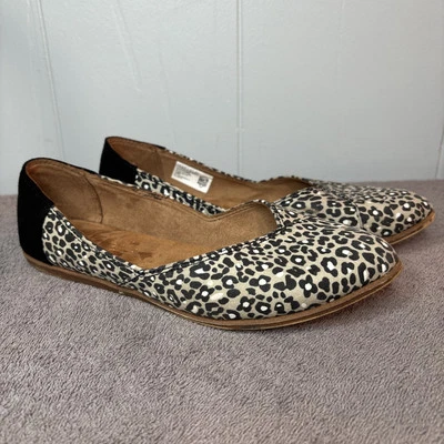 Toms Women's 7.5 Jutti Animal Print Suede Cheetah Leopard Ballet Flat Shoes - Image 1 of 4