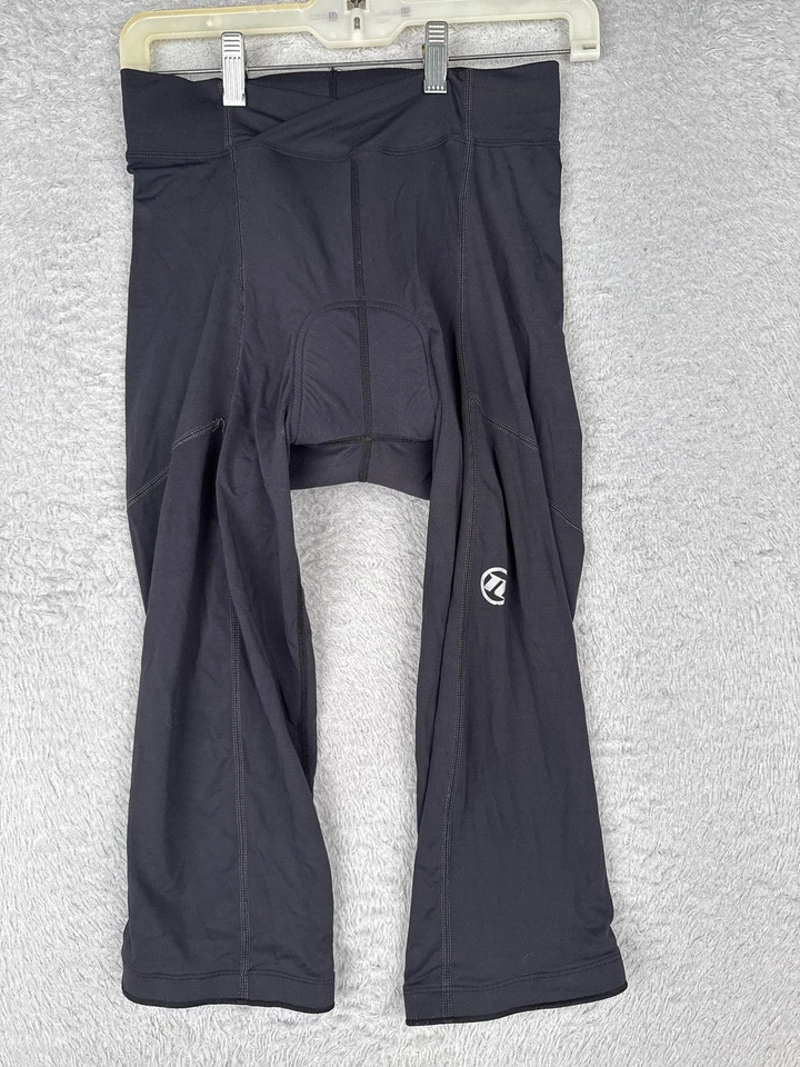 Pantalones de Ciclismo Novara Adulto Medianos Negros Acolchados Capri 3/4 Bragas Gamuza Bicicleta Foto 1 de 4