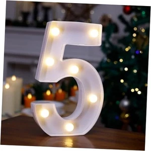 LED Marquee Sign Light Up Letters, Alphabet Light Up Letters Sign, Number 5 - Picture 1 of 7