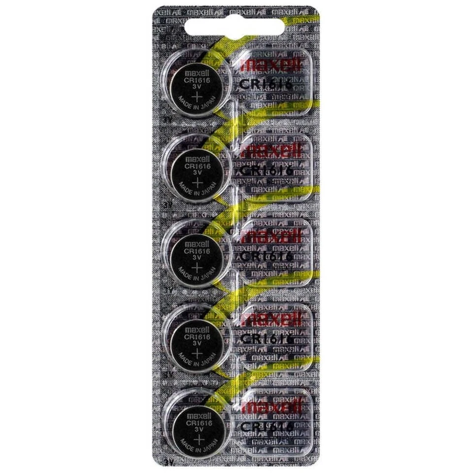 5 Maxell Cr1616 Lithium Batteries 3V Button Cell Ecr1616 Hologram Exp 2029 New - Image 1 of 1