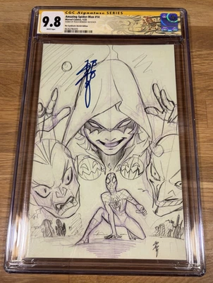 Amazing Spider-Man #14, Sketch (2023) CGC 9.8 SS signed Momoko, Custom Label - Image 1 of 4