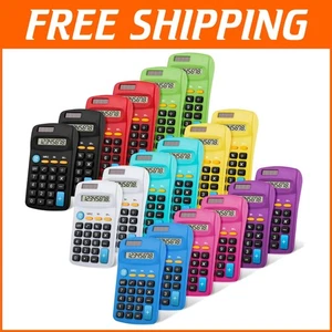 Mini Solar Battery Pocket Calculator Bulk - 36 Assorted for Students & Educators - Picture 1 of 9