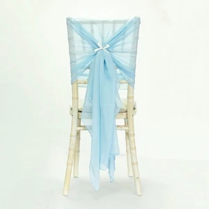 FUNDA SILLA BODA CHIFÓN CAPUCHAS/CORBATA DECORACIÓN BODA EVENTO ESPECIAL - Imagen 1 de 4